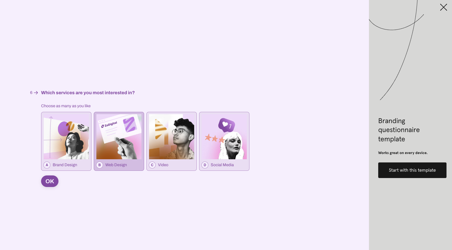 User Interface of Typeform