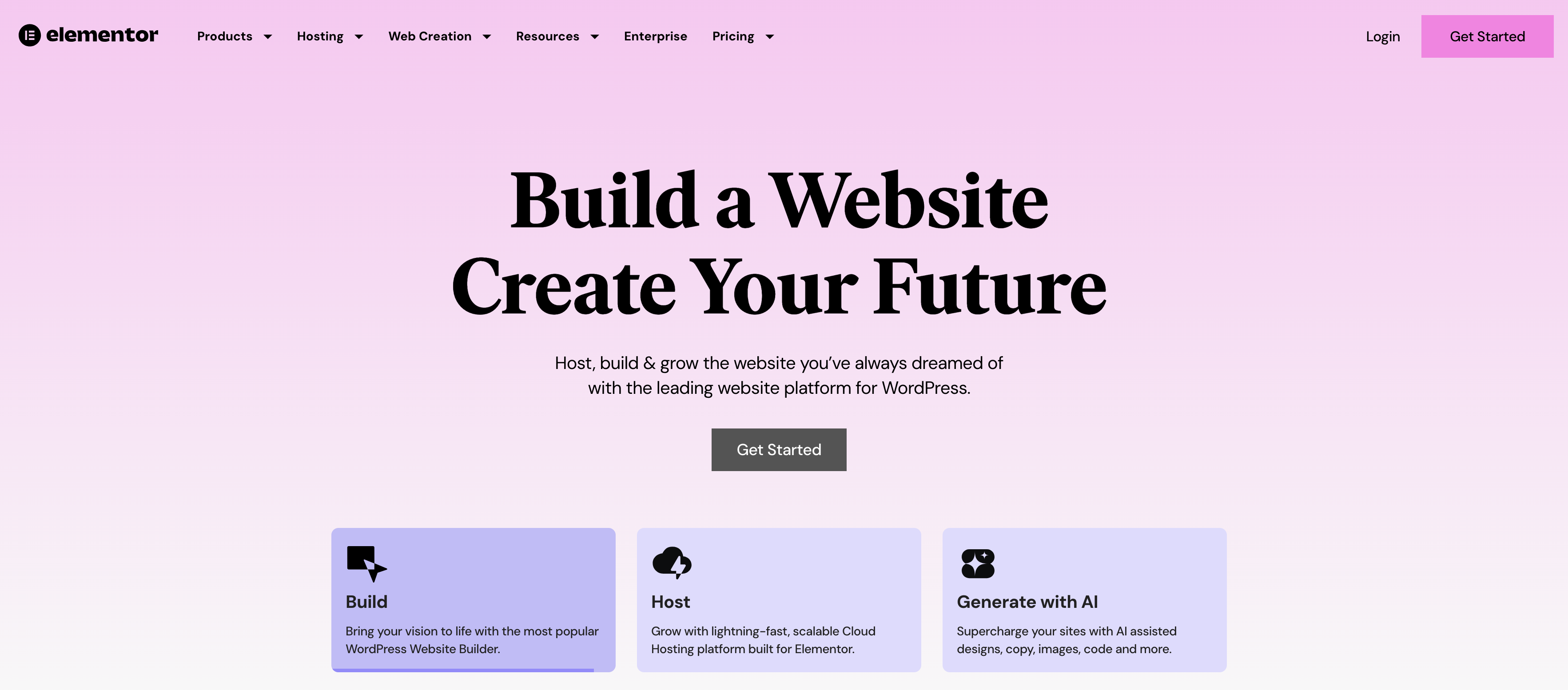 Elementor landing page