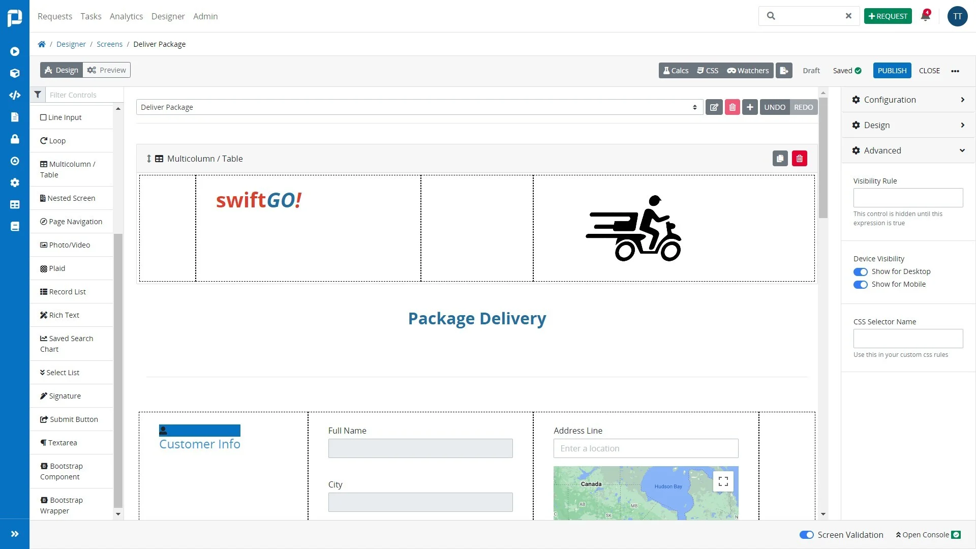 User Interface of ProcessMaker