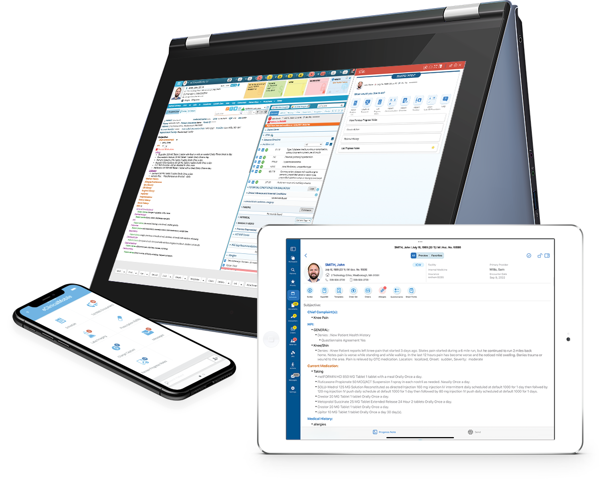 User Interface of eClinicalWorks