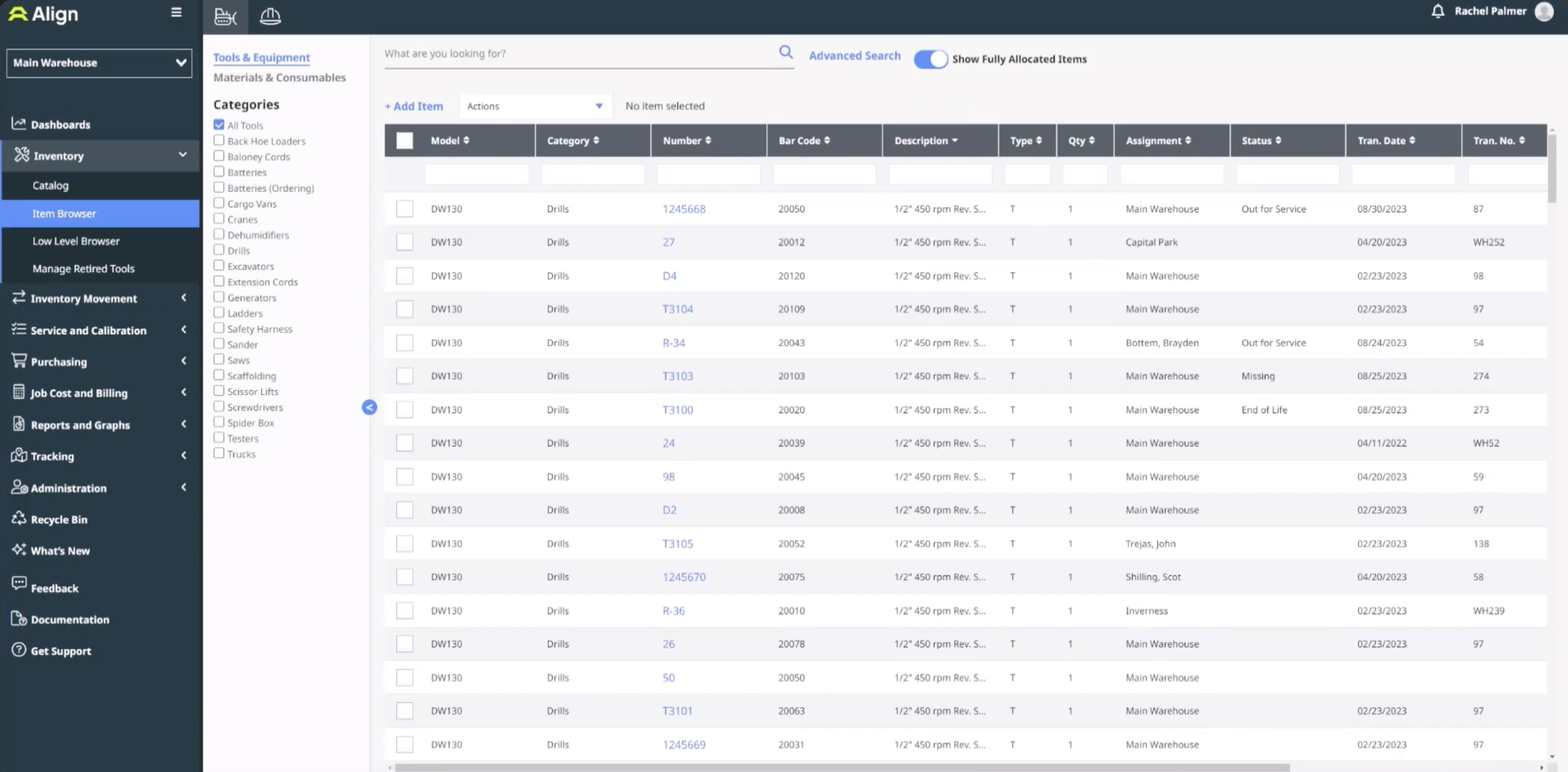 AlignOps user interface
