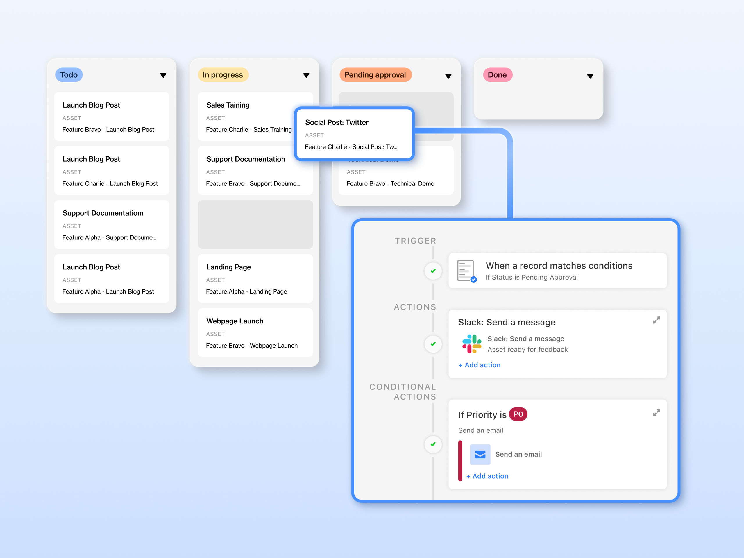 User Interface of Airtable
