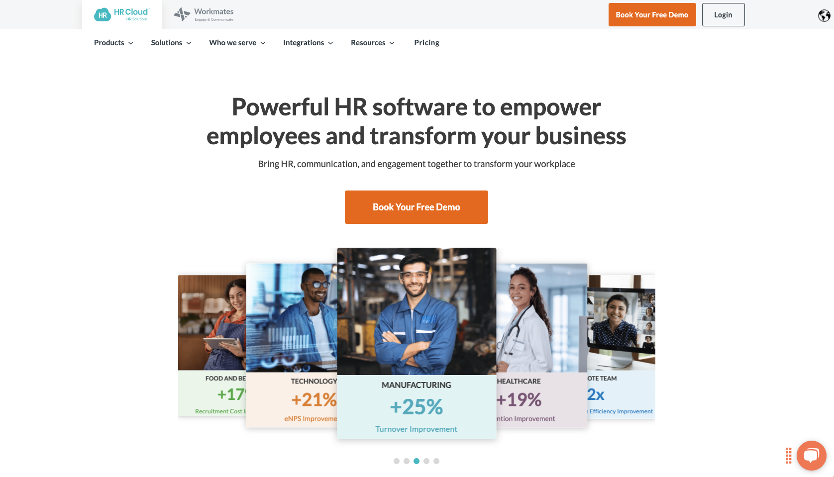HR Cloud Landing Page