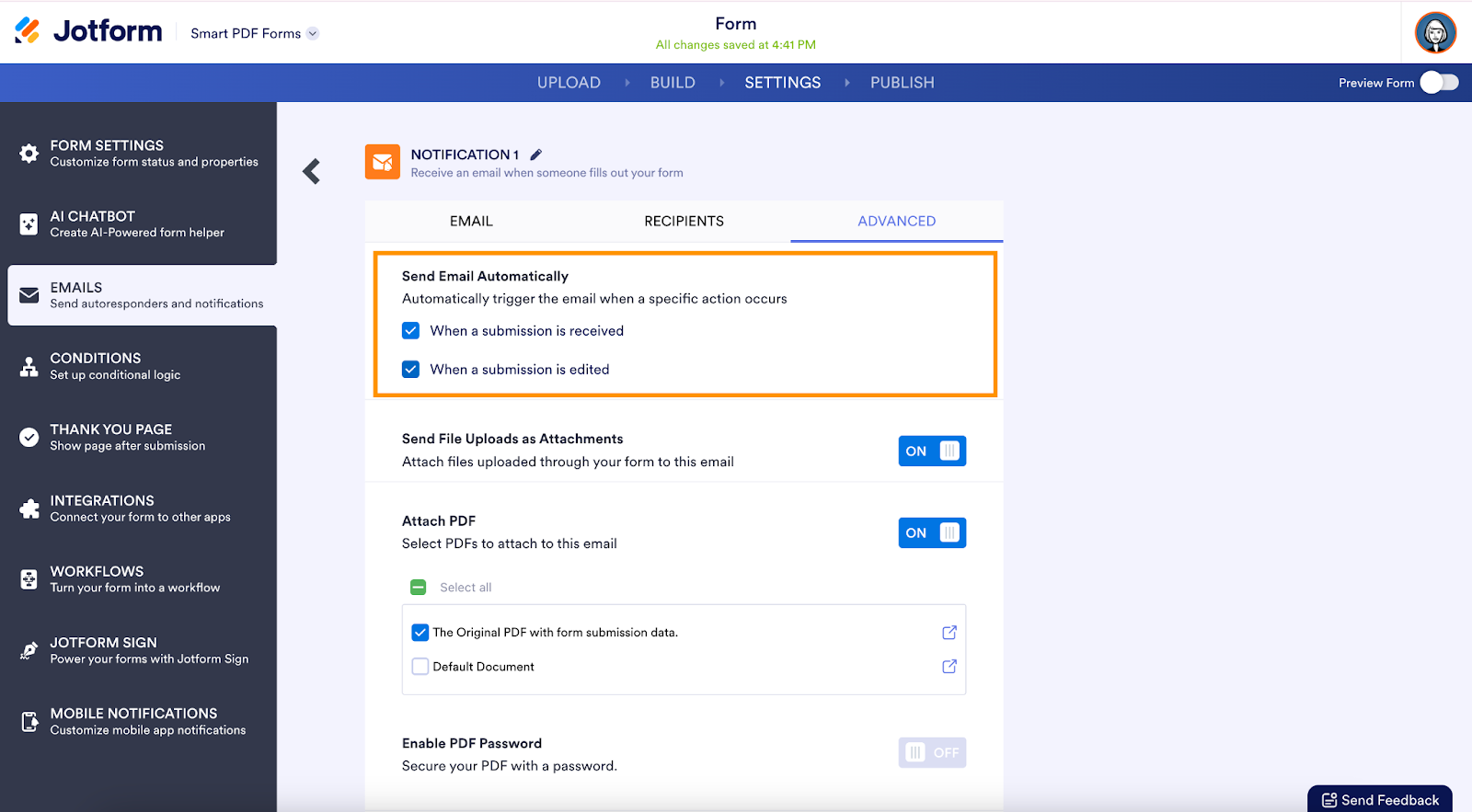 PDF Editor Send Email Automatically