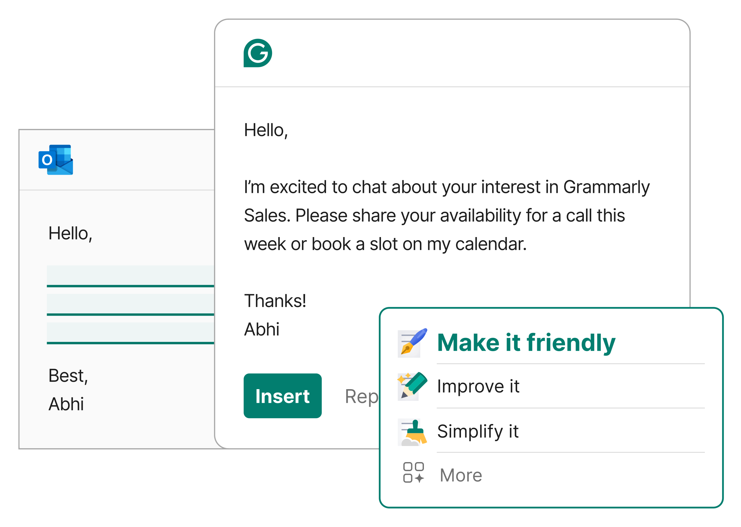 User Interface of Grammarly
