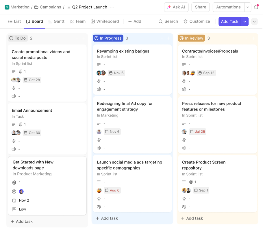 Clickup Board