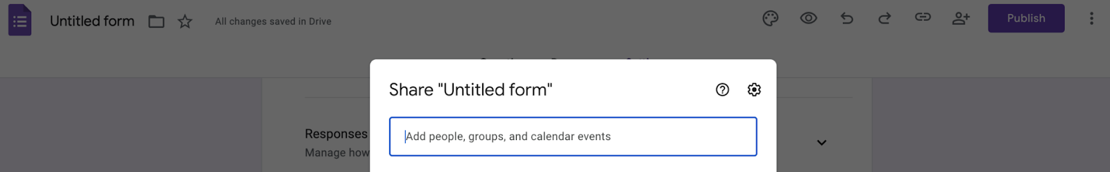 you can share your google form with others by clicking share icon from the top menu of the form