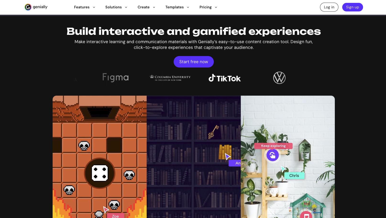 Genially Landing Page