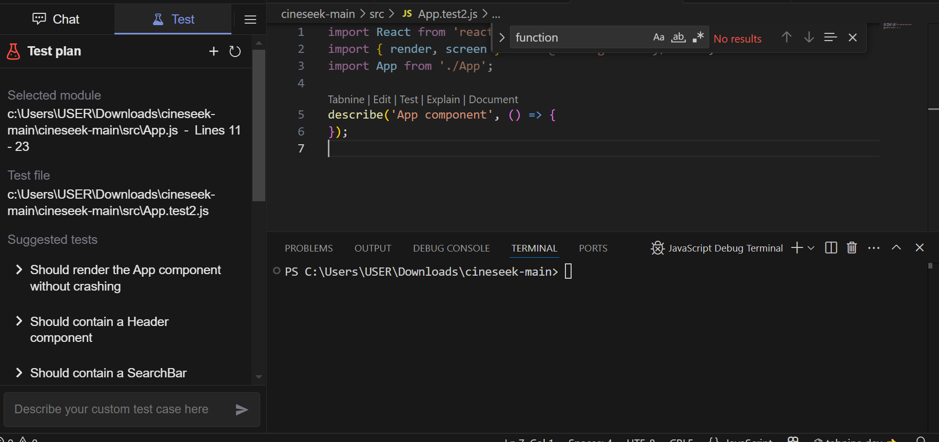 Tabnine code generator