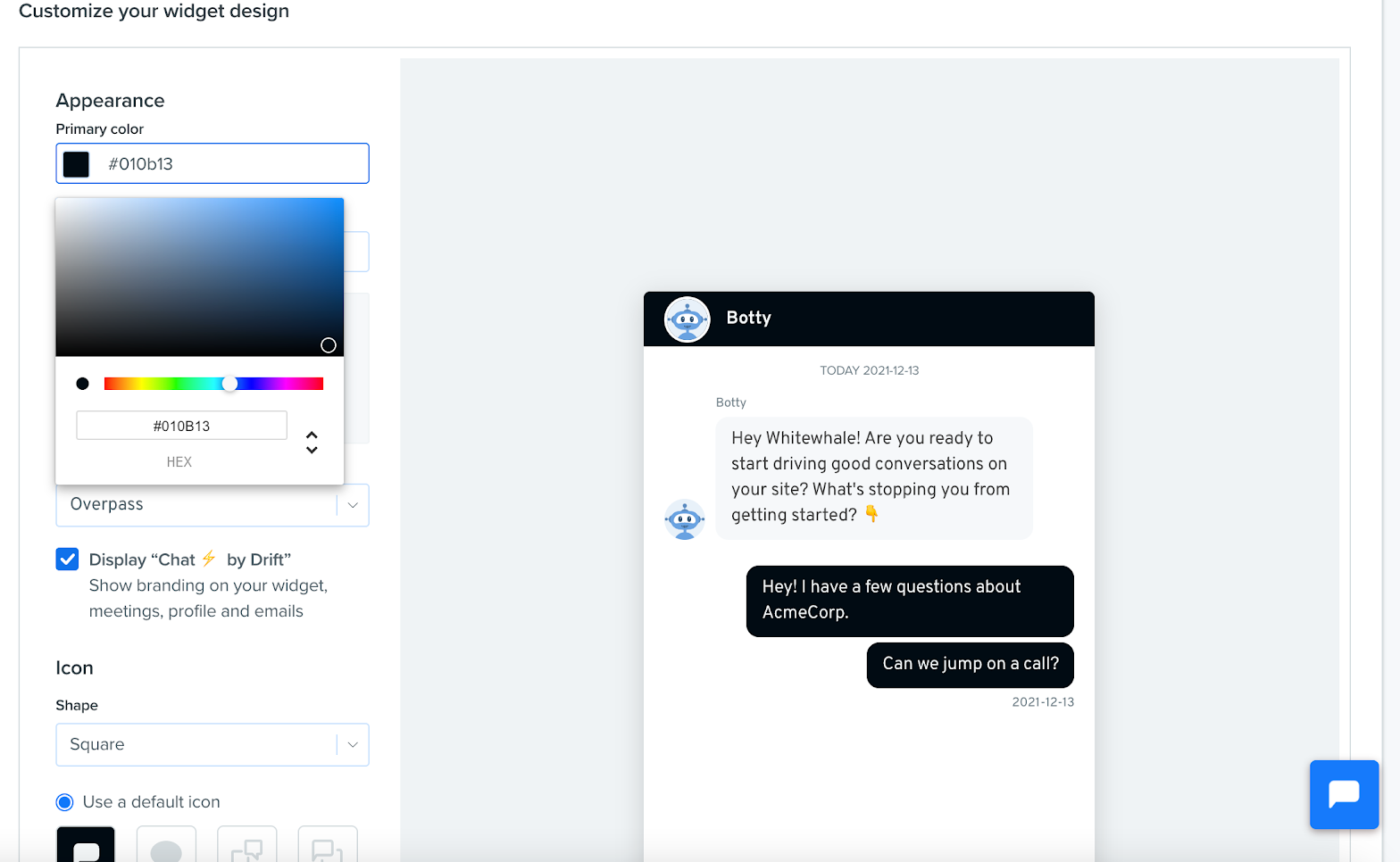 Screenshot of Drift's AI agent dashboard