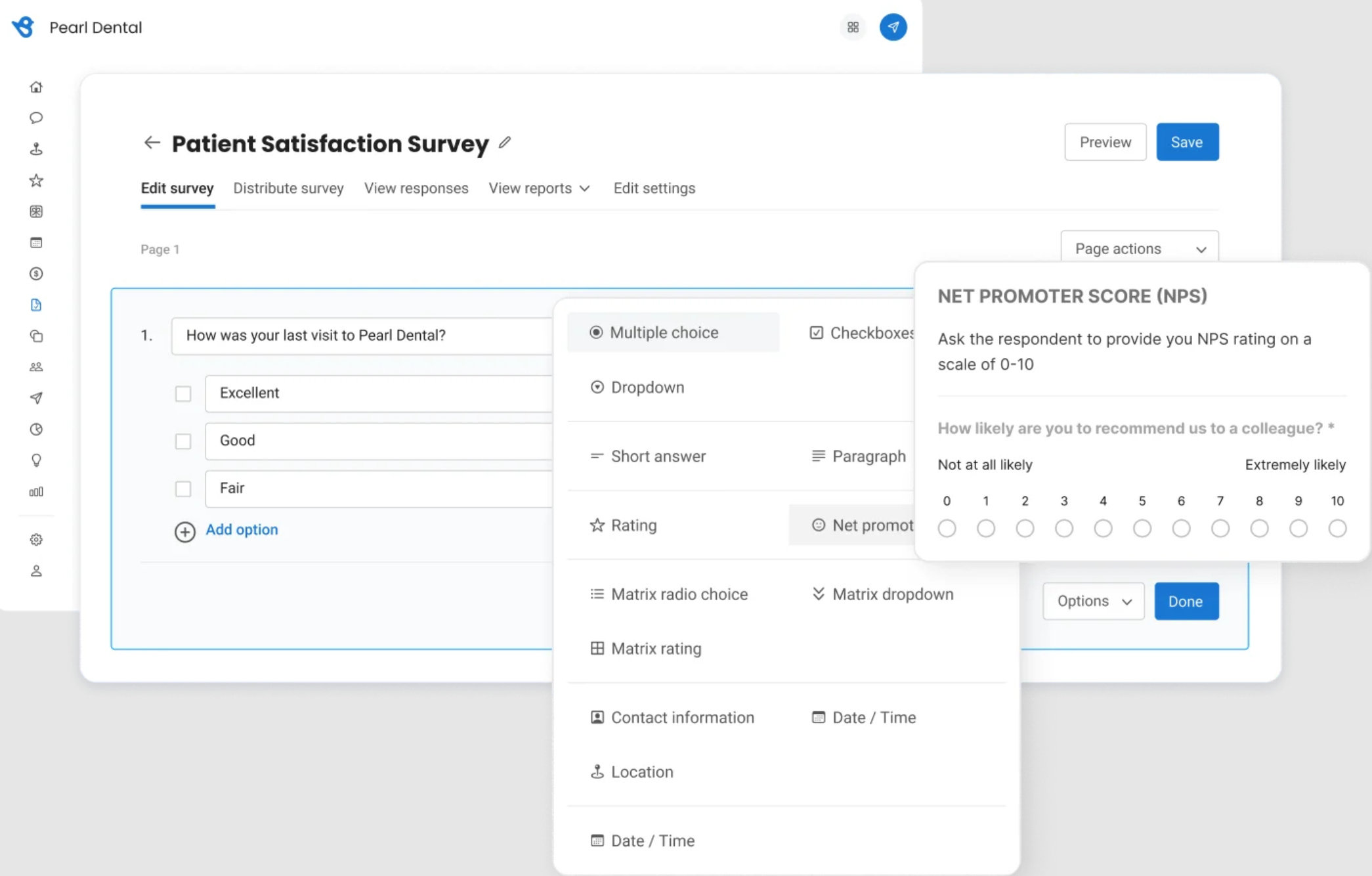 User Interface of Birdeye