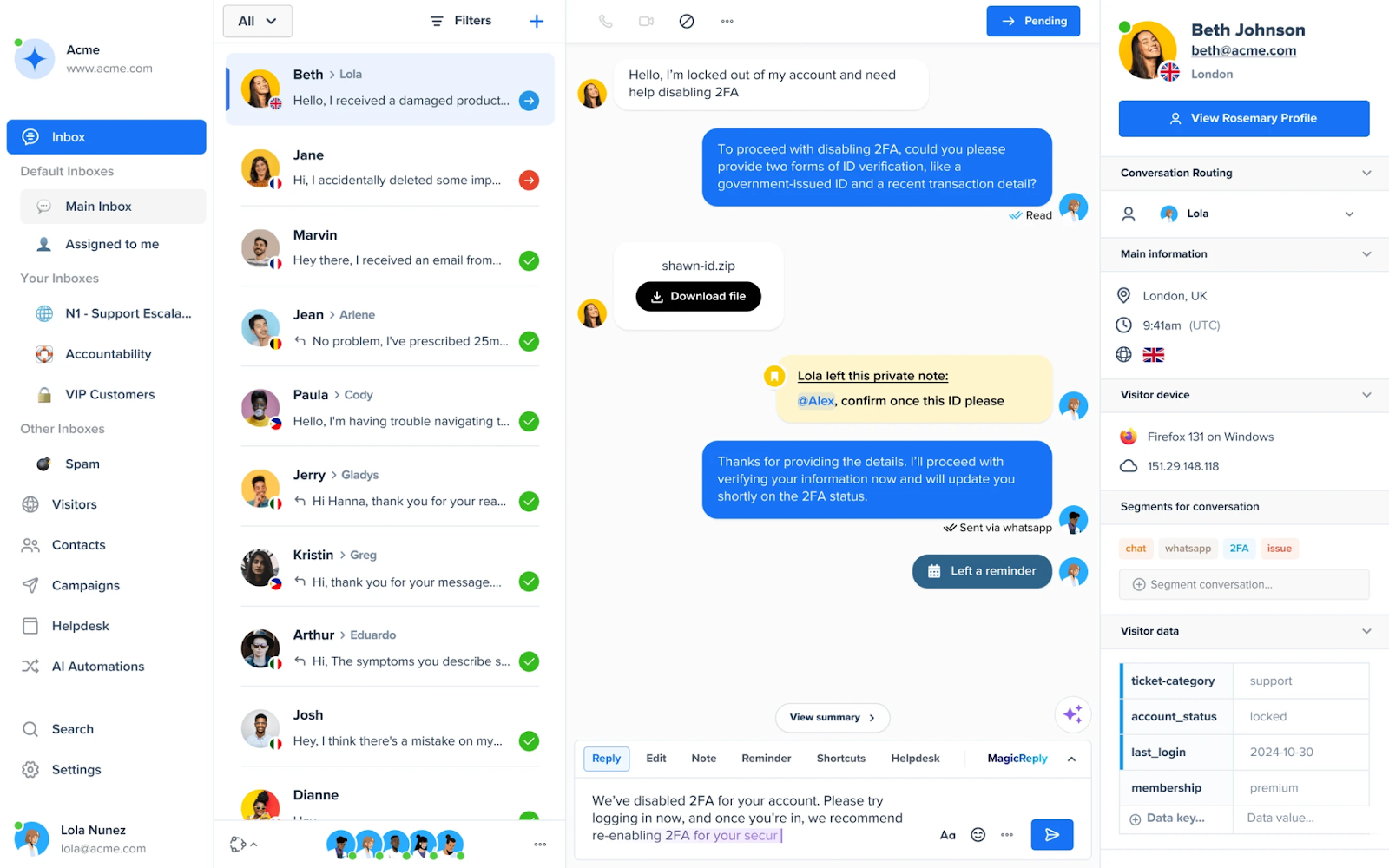 Crisp User Interface
