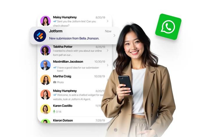 Jotform Whatsapp Notification Banner