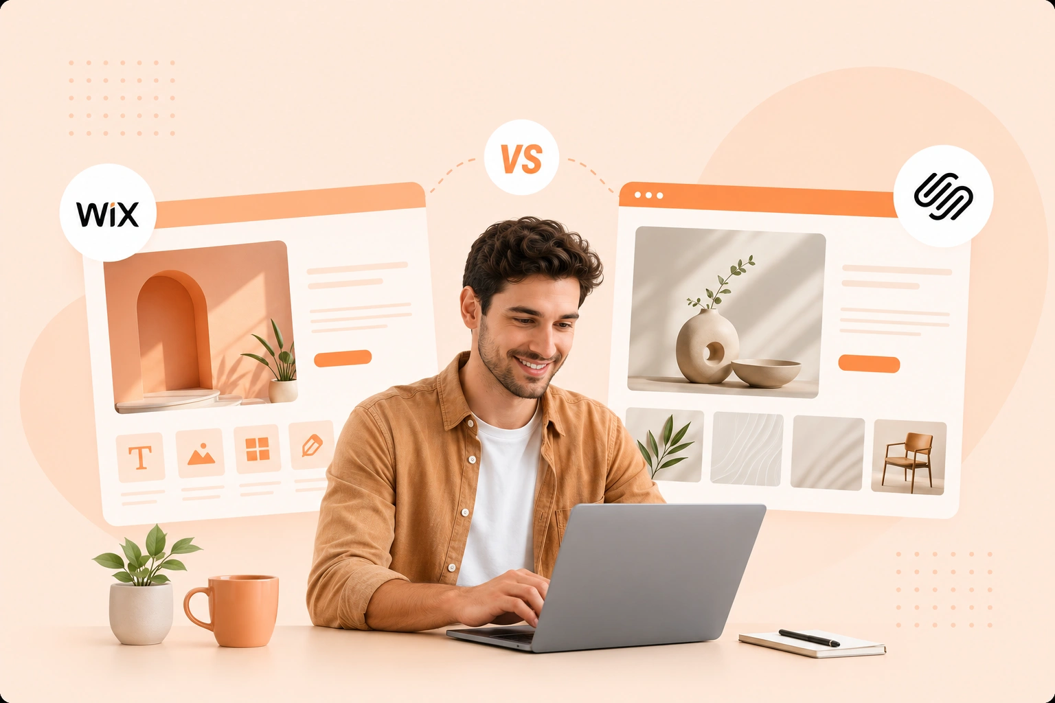 Featured Image - Wix vs Squarespace