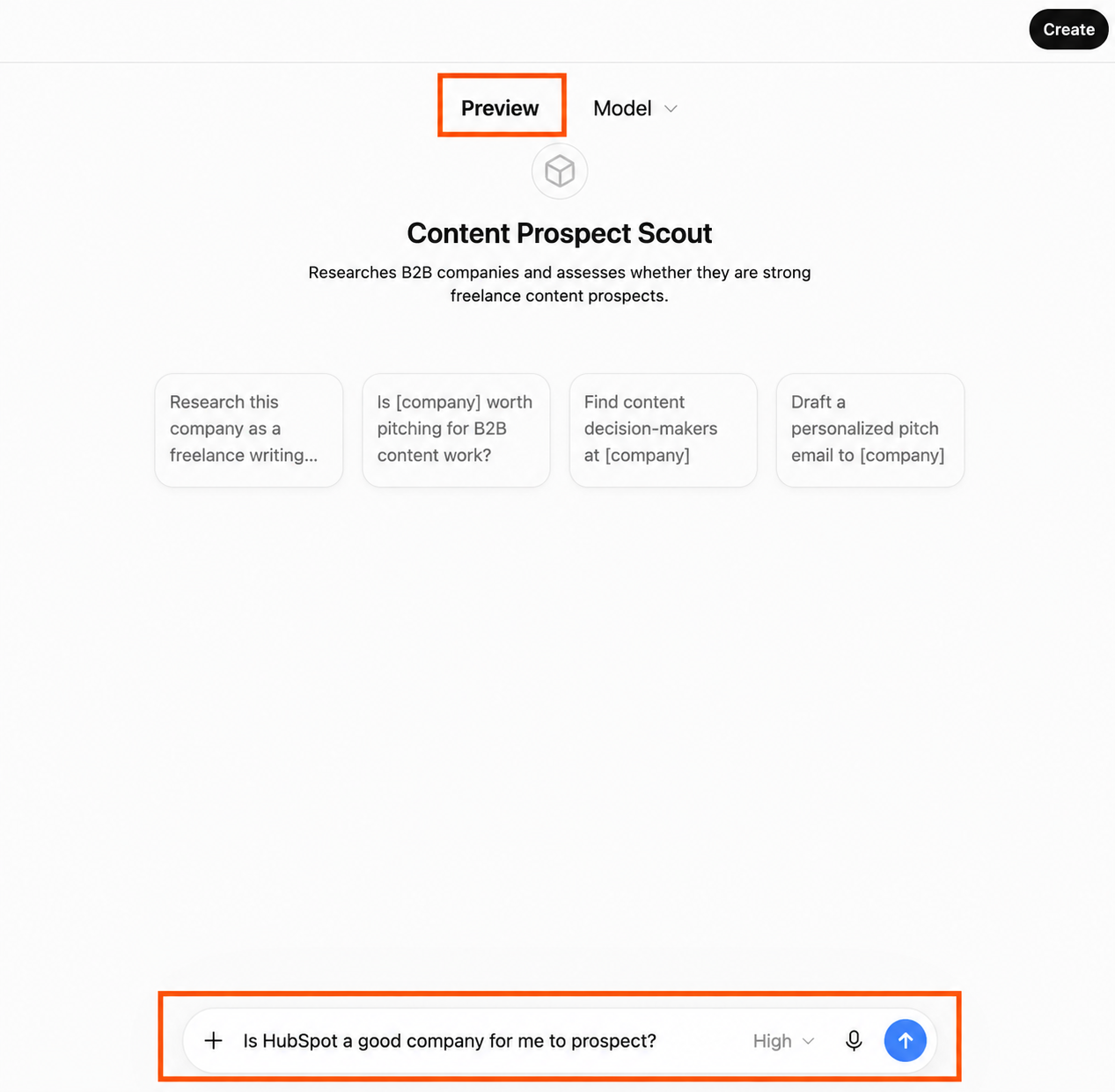 Özel GPT Önizleme Sekmesi Test Komutu