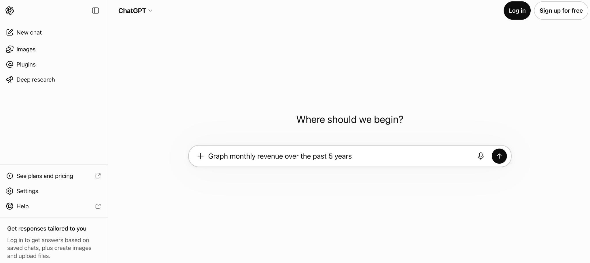 ChatGPT User Interface